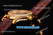 Patek Philippe Calatrava Tourbillon Swiss ETA 2824 Automatic Yellow Gold Case with Stick Markers and White Dial