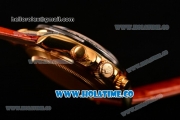 Rolex Daytona Chrono Swiss Valjoux 7750 Automatic Yellow Gold Case with Ceramic Bezel Diamonds Markers and White Dial (BP)