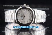 Patek Philippe Nautilus Jumbo Swiss ETA 2824 Automatic Stainless Steel Case/Bracelet with White Dial and Stick Markers (BP)