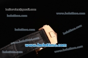 Tag Heuer Carrera Mikrotourbillons Chrono Swiss Quartz Rose Gold Case with Black Leather Bracelet and Black Dial