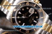 Rolex Submariner Swiss ETA 2836 Automatic Two Tone Case/Bracelet with Black Dial (BP)