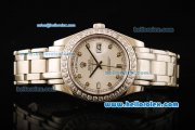 Rolex Day-Date Automatic Movement ETA Coating Case with Diamond Markers/Bezel and Steel Strap