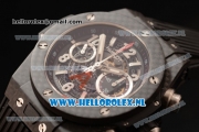 Hublot Big Bang Unico Chrono Swiss Valjoux 7750 Automatic PVD Case PVD Bezel with Skeleton Dial and Black Rubber Strap - 1:1 Original