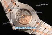 Audemars Piguet Royal Oak Swiss ETA 2824 Automatic Two Tone Case with Stick Markers and White Grid Dial - 1:1 Original