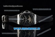 Audemars Piguet Royal Oak Offshore Tourbillon Chronograph Miyota Quartz Movement Steel Case Black Dial With Stick Markers Black Rubber Strap