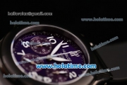 Hublot MDM Chrono Miyota OS20 Quartz PVD Case with Black Rubber Strap Numeral Markers and Purple Dial