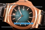 Patek Philippe Nautilus Asia Automatic Rose Gold Case with Blue/Black Dial and White Sitck Markers