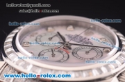 Rolex Daytona Chronograph Swiss Valjoux 7750 Automatic Steel Case with Diamond Bezel and White MOP Dial-Diamond Markers