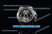 Rolex Daytona Chrono Clone Rolex 4130 Automatic Steel Case with Grey Dial Ceramic Bezel and Black Rubber Strap (EF)