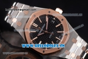 Audemars Piguet Royal Oak Clone AP Calibre 3120 Automatic Two Tone Case/Bracelet with Black Dial and Stick Markers (JF)