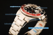 Rolex GMT-Master II Swiss ETA 2836 Automatic Movement Steel Case with White Markers and Ceramic Bezel