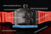 Richard Mille RM053 Asia Automatic PVD Case with Skeleton Dial and Red Rubber Strap