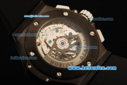 Hublot Big Bang Chronograph Swiss Valjoux 7750 Automatic Movement PVD Case and Bezel with Yellow Markers