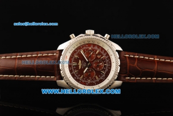 Breitling for Bentley Motors Automatic Movement with Brown Dial and Brown Leather Strap