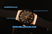 Hublot Classic Fusion Swiss ETA 2824 Automatic Rose Gold Case with PVD Bezel and Black Grid Dial - 1:1 Original