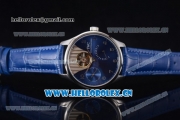 IWC Portuguese Tourbillon Asia ST25 Automatic Steel Case with Blue Dial Arabic Numeral Markers and Blue Leather Strap