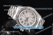 Breitling Avenger Seawolf Chrono Miyota OS10 Quartz Stainless Steel Case/Bracelet with White Dial and Stick Markers