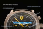 Ferrari & Panerai Automatic Steel Case with Black Dial and Leather Strap