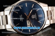 Tag Heuer Carrera Calibre 5 Swiss ETA 2824 Automatic Steel Case Blue Dial With Stick Markers Steel Bracelet
