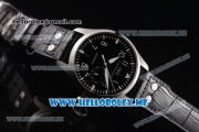 IWC Big Pilot Clone IWC 51111 Automatic Steel Case with Black Dial and Black Leather Strap Arabic Numeral Markers