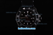 Rolex Sea-Dweller Pro-Hunter Oyster Perpetual Swiss ETA 2836 Automatic Movement With Black Dial and Case,Air Vent Edition and Black Nylon Strap