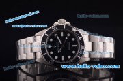 Rolex Oyster Perpetual Submariner Swiss ETA 2836 Automatic Full Steel with Black Bezel and Black Dial