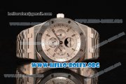 Audemars Piguet Royal Oak Perpetual Calendar Asia Automatic Steel Case with White Dial and Steel Bracelet