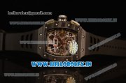 Richard Mille RM11-03 Swiss Valjoux 7750 Automatic Carbon Fiber Case Skeleton Dial With Arabic Numeral Markers Black Rubber Strap 1:1 Original(KV)