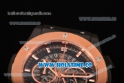 Hublot Classic Fusion Skeleton Chrono Miyota Quartz PVD Case with Skeleton Dial Rose Gold Bezel and Stick Markers