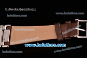 Patek Philippe Twenty-4 Swiss Quartz Steel Case with Brown Leather Strap and Diamond/MOP Dial