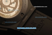 Hublot Big Bang Swiss Valjoux 7750 Automatic Movement PVD Case with Black Leather/Rubber Strap