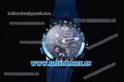 Ulysse Nardin Executive Dual Time & Big Date Asia ST25 Automatic Steel Case Blue Dial White Markers and Blue Rubber Strap