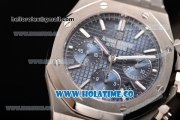 Audemars Piguet Royal Oak Chronograph 41mm Swiss Valjoux 7750 Automatic Full Steel with Blue Dial and Stick Markers (EF)