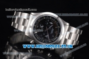 Rolex Pre-Daytona Chronograph Miyota OS20 Quartz Stainless Steel Case/Bracelet with Black Dial and Stick Markers
