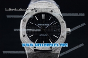 Audemars Piguet Royal Oak 41MM Asia Automatic Steel Case with Black Dial and Steel Bracelet (EF)