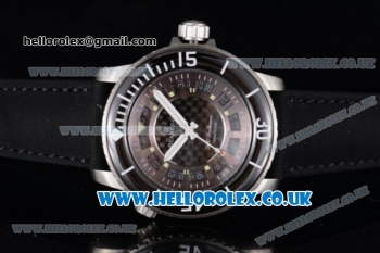 BlancPain Fifty Fathoms 500 Fathoms Japanese Miyota 8205 Automatic Steel Case with Brown Dial Stick Markers and Black Nylon Strap