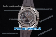 Audemars Piguet Royal Oak Offshore Chronograph Michael Schumacher Clone AP Calibre 3126 Automatic Titanium Case with Black Dial and Grey Rubber Strap (J12)