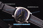 Panerai Marina Militare PAM 217 Swiss ETA 6497 Manual Winding Steel Case with Black Dial and Black Leather Strap