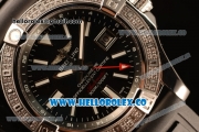 Breitling Avenger II GMT Black Dial With Swiss ETA 2836 Automatic Black Rubber Strap Best Edition A32390111B1S2