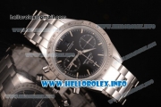 Omega Speedmaster'57 Chronograph Clone Omega 9300 Automatic Steel Case/Bracelet with Black Dial and Stick Markers (EF)