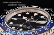 Rolex GMT Master II Asia 2813 Automatic Movement Full Steel with Black Dial Blue/Black Bezel and White Markers