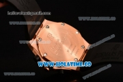 Audemars Piguet Royal Oak Offshore Miyota OS20 Quartz Rose Gold Case with Black Dial and Arabic Numeral Markers - PVD Bezel (EF)