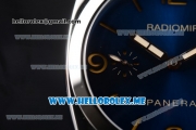 Panerai Radiomir 1940 3 Days PAM690 Asia Manual Winding Steel Case with Blue Dial and Brown Leather Strap Stick/Arabic Numeral Markers