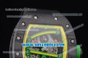Richard Mille RM 59-01 Miyota 9015 Automatic PVD Case with Skeleton Dial Yellow Inner Bezel and Yellow Rubber Strap