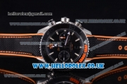 Omega Seamaster Planet Ocean 600M Master Chronometer Chronograph Clone Omega 9900 Automatic Steel Case with Black Dial Stick Markers - 1:1 Original (EF)