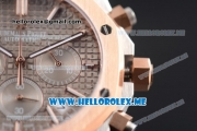 Audemars Piguet Royal Oak Miyota Quartz Two Tone Case/Bracelet with Grey Dial and Stick Markers