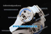 HYT H1 Iceberg Clone HTY Cal.101 Manual Winding Steel Case with White Dial and White Rubber Strap