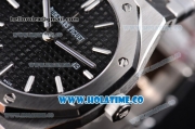 Audemars Piguet Royal Oak Swiss Quartz Steel Case/Bracelet with Black Dial and White Stick Markers