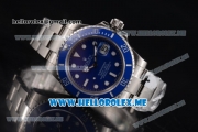 Rolex Submariner Clone Rolex 3135 Automatic Stainless Steel Case/Bracelet with Blue Dial and Dot Markers - 1:1 Original