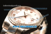 Rolex Datejust Pink Dial With Diamond Bezel Steel Rolex 3255